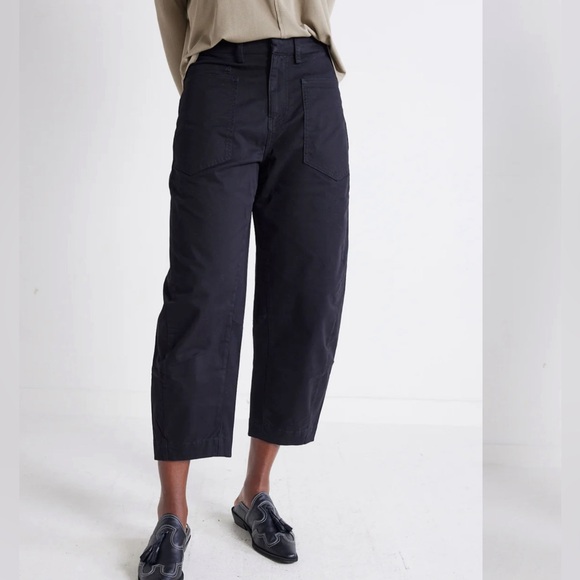 Ruti Pants - Ruti The Slouchy Soft Twill Pants Black Cotton Stretch Wide Leg Barrel Style 3